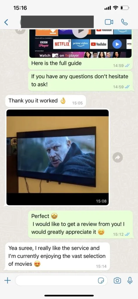 Screenshot WhatsApp klantactivatie 1