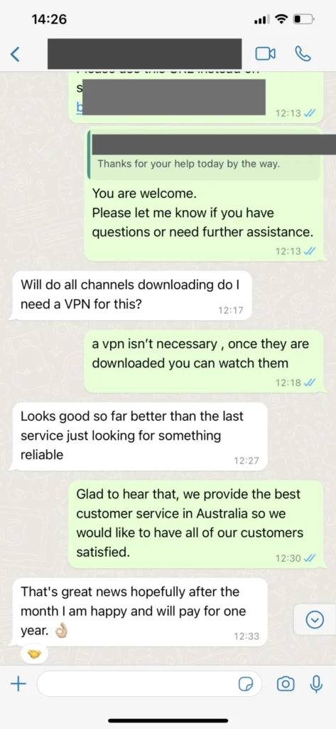 Bevestiging WhatsApp abonnementsverlenging 3
